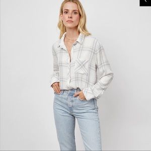 RAILS hunter white silver flannel in size medium